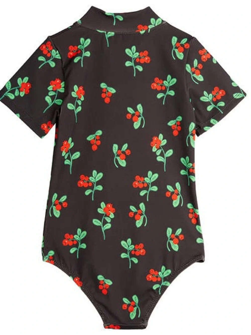 Mini Rodini Toddler Black Cherry Short-Sleeve Swimsuit - size: 1.5-3 Y
